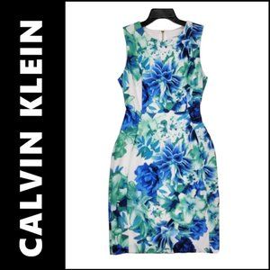 Calvin Klein Blue Floral Mini Dress